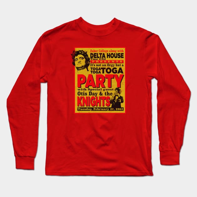 Delta House Flyer from Animal House Long Sleeve T-Shirt by Alema Art